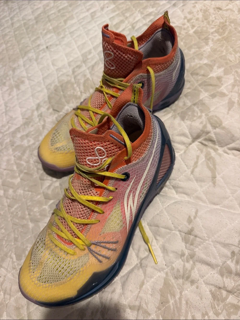 Unbranded Men's Athletic Sneakers in Peach and Yellow